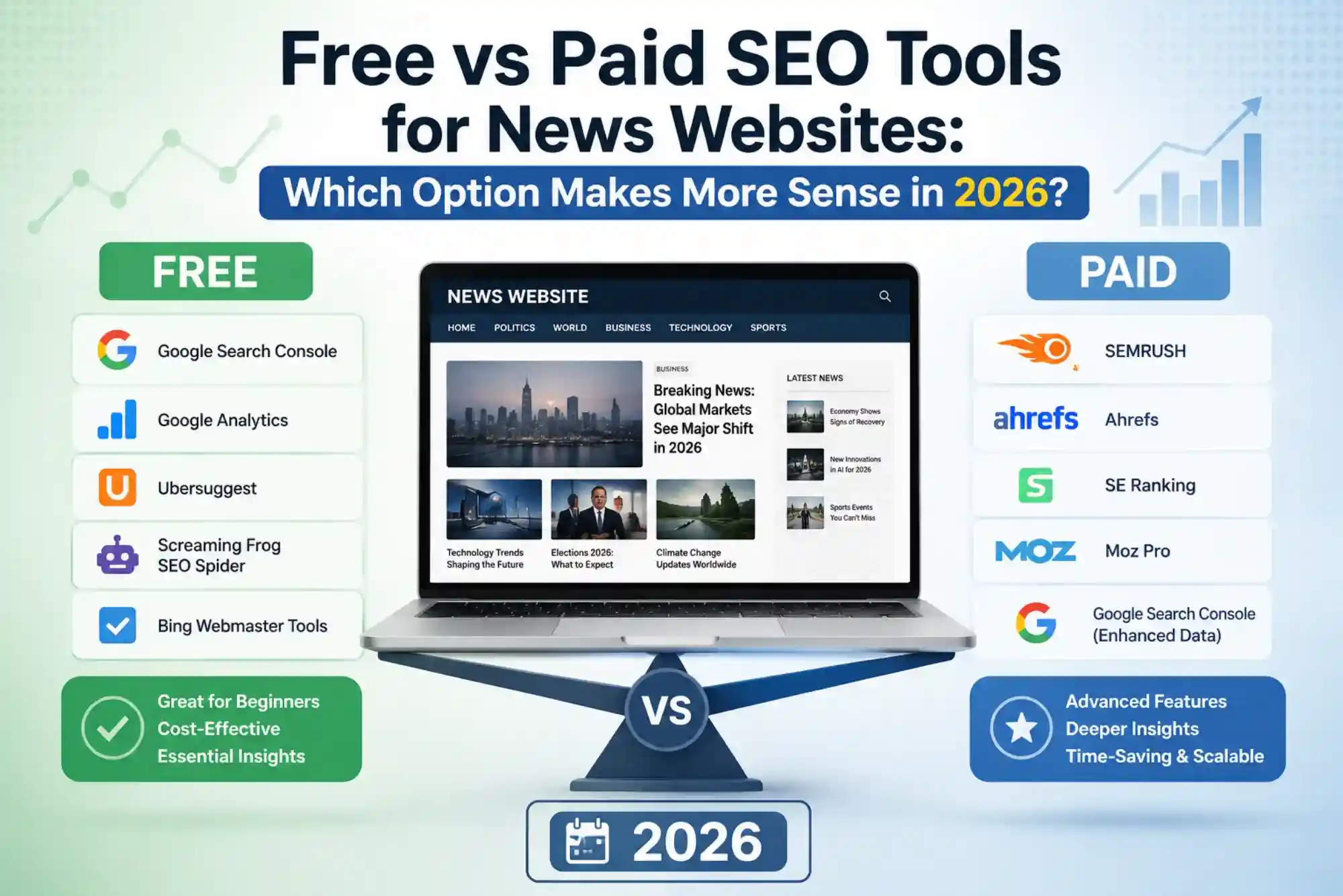 Free vs Paid SEO Tools for News Websites Which Option Makes More Sense in 2026