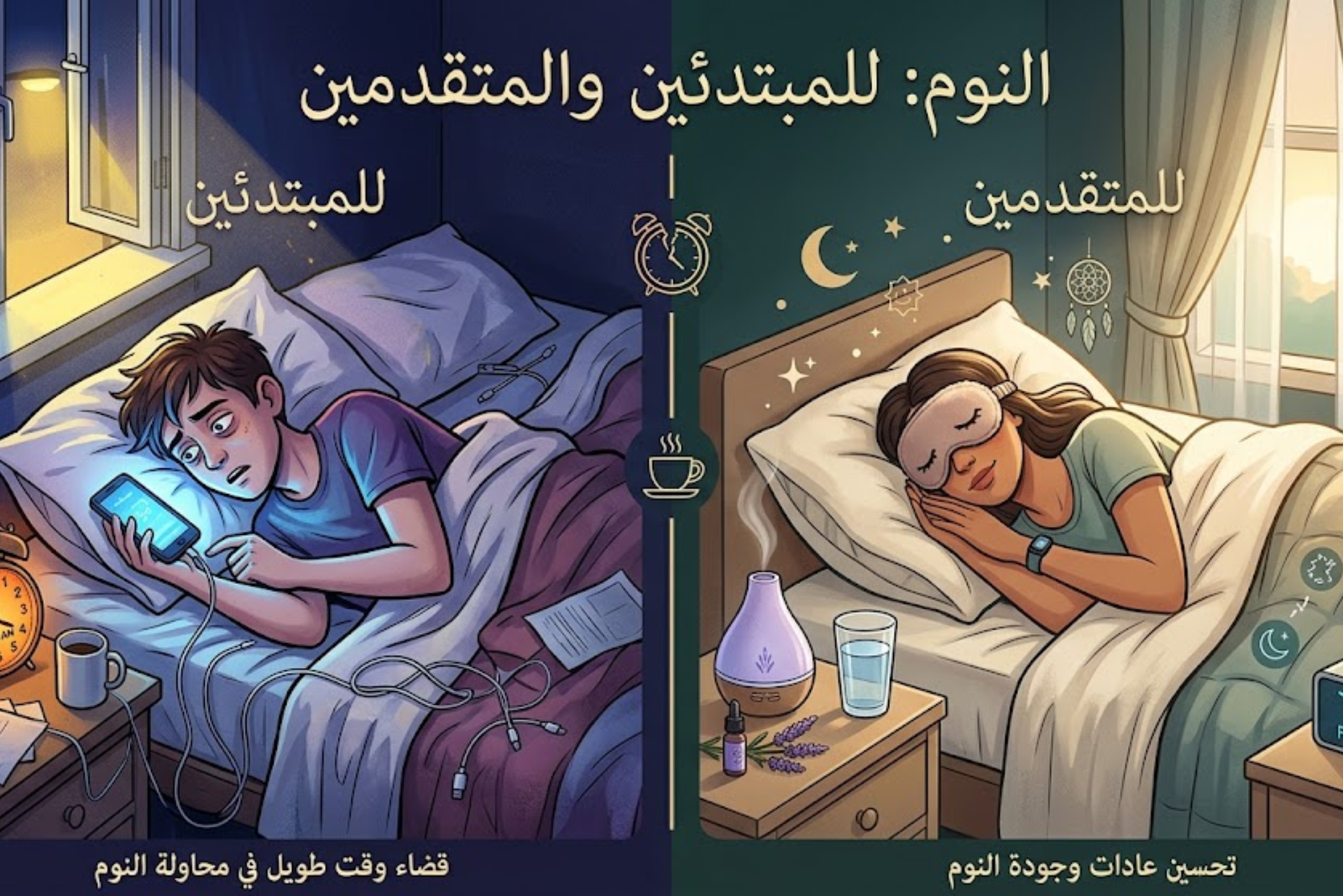النوم للمبتدئين والمتقدمين
