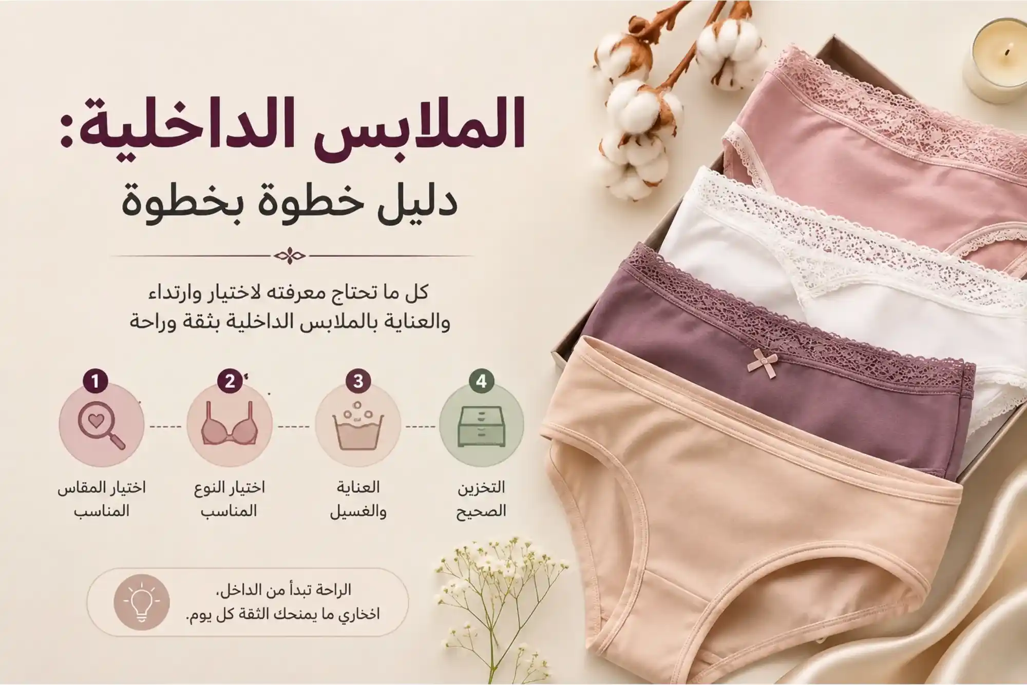 الملابس الداخلية دليل خطوة بخطوة